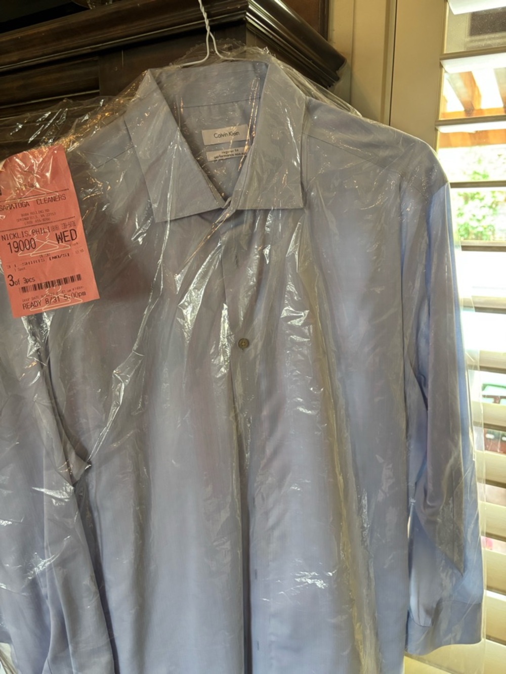 Calvin Klein Light Blue Dress Shirt XL in dry cleaning